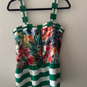 Banjara Green and White Floral Dress